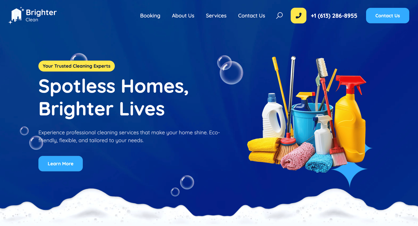 Brighter Clean website preview